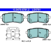 Brake pads for disc brakes