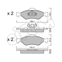 Brake pads for disc brakes