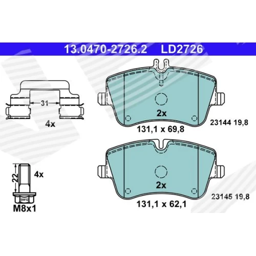 BRAKE PADS FOR DISC BRAKES - 0