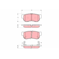 Brake pads for disc brakes