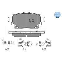 Brake pads for disc brakes