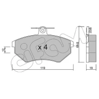 Brake pads for disc brakes