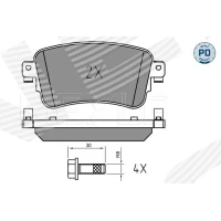 Brake pads for disc brakes