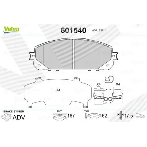 BRAKE PADS FOR DISC BRAKES - 0