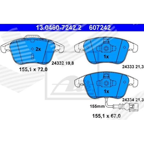 BRAKE PADS FOR DISC BRAKES - 0