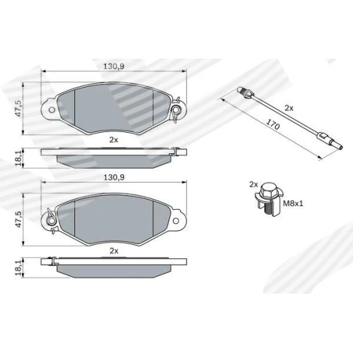 BRAKE PADS FOR DISC BRAKES - 6