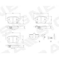 Brake pads for disc brakes