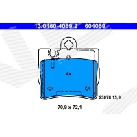 Brake pads for disc brakes