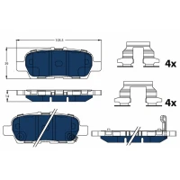 Brake pads for disc brakes