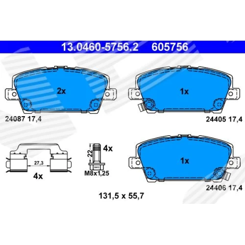 BRAKE PADS FOR DISC BRAKES - 0