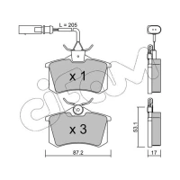 Brake pads for disc brakes