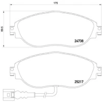 Brake pads for disc brakes