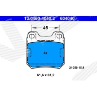 Brake pads for disc brakes