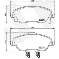 Brake pads for disc brakes