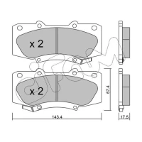 Brake pads for disc brakes