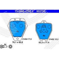 Brake pads for disc brakes