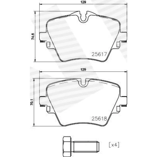 BRAKE PADS FOR DISC BRAKES - 0