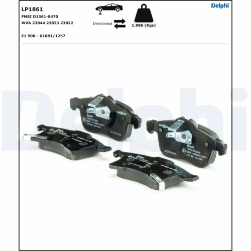 BRAKE PADS FOR DISC BRAKES - 1