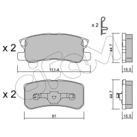 Brake pads for disc brakes