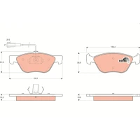 Brake pads for disc brakes