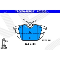 Brake pads for disc brakes