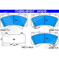 Brake pads for disc brakes