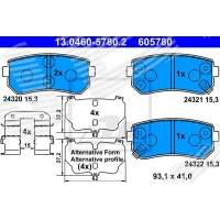 Brake pads for disc brakes