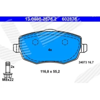 Brake pads for disc brakes