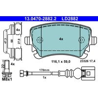 Brake pads for disc brakes