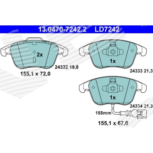 BRAKE PADS FOR DISC BRAKES - 0