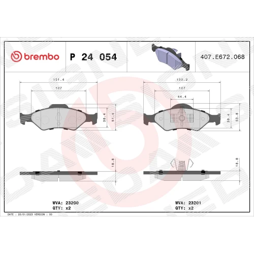 BRAKE PADS FOR DISC BRAKES - 0