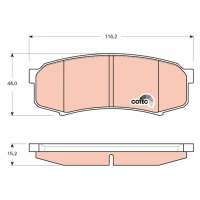 Brake pads for disc brakes