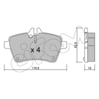 Brake pads for disc brakes