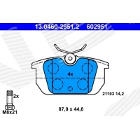 Brake pads for disc brakes