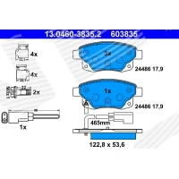 Brake pads for disc brakes