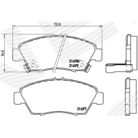 Brake pads for disc brakes