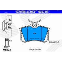 Brake pads for disc brakes