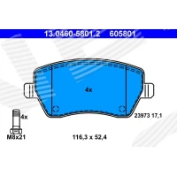 Brake pads for disc brakes