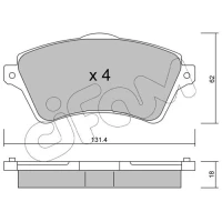 Brake pads for disc brakes