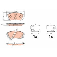 Brake pads for disc brakes