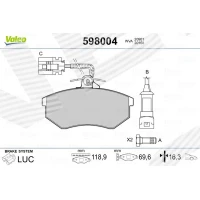 Brake pads for disc brakes