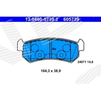 Brake pads for disc brakes