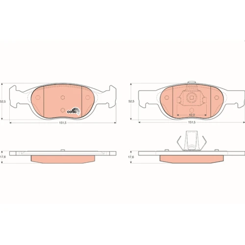 BRAKE PADS FOR DISC BRAKES - 0