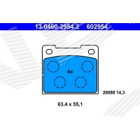 Brake pads for disc brakes