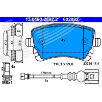 Brake pads for disc brakes