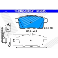 Brake pads for disc brakes