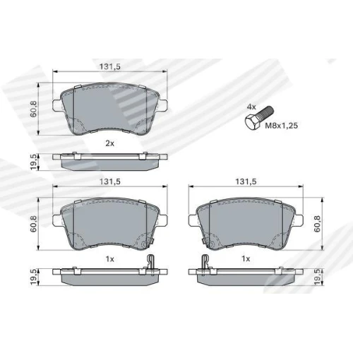 BRAKE PADS FOR DISC BRAKES - 6