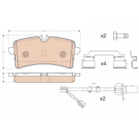 Brake pads for disc brakes