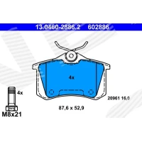 Brake pads for disc brakes