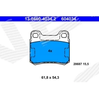 Brake pads for disc brakes